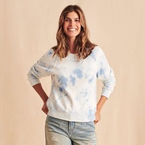 Faherty Brand, Bells Tie Dye Raglan Crewneck Sweatshirt, size L